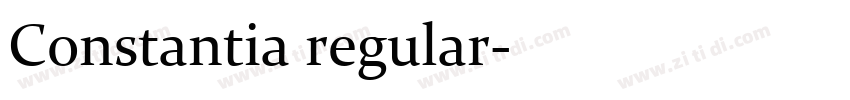 Constantia regular字体转换